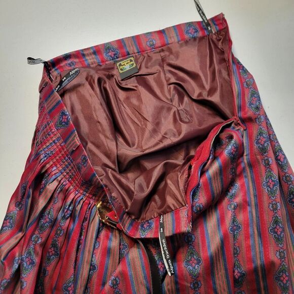 Alpen Trachten Dirndl Vintage German Alpine Traditional Pleated Skirt Cotton - Picture 9 of 14